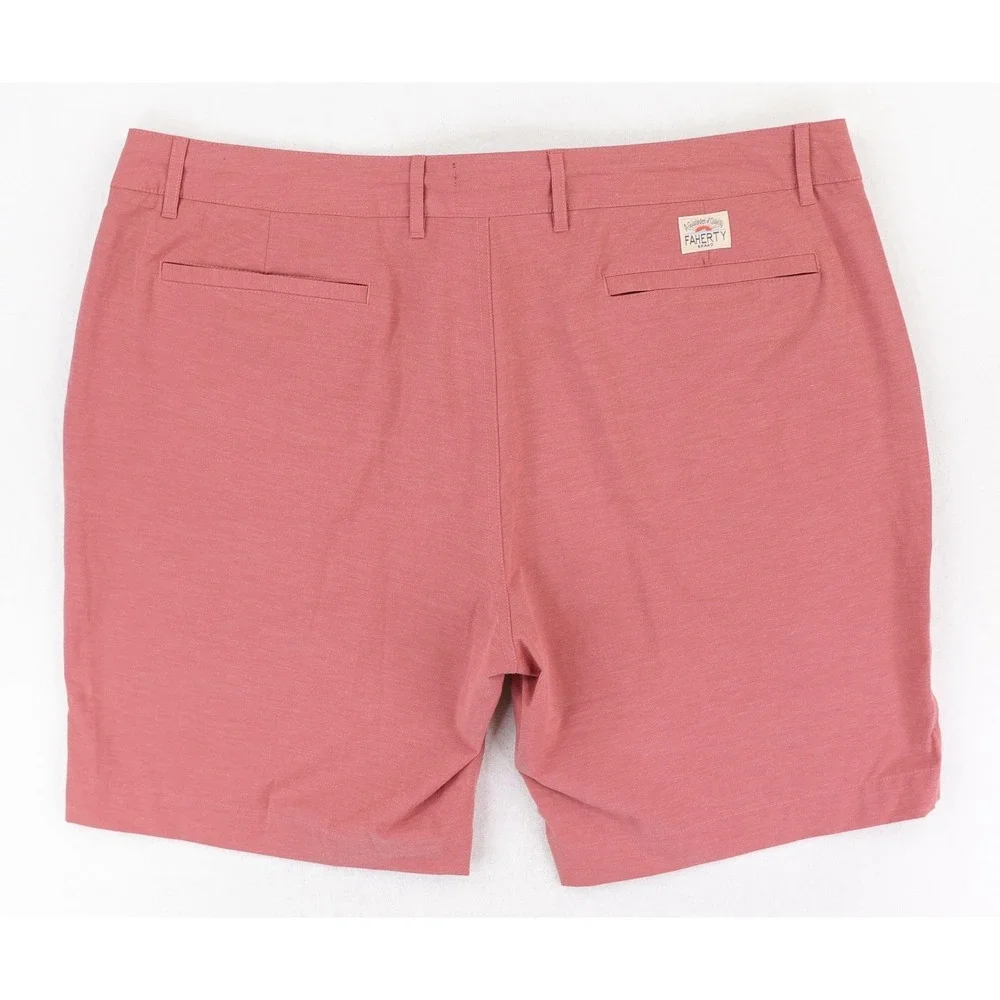 Faherty All Day Shorts Mens 40 Pink Performance Stretch Chino 9